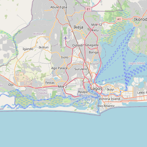 Map of Lagos