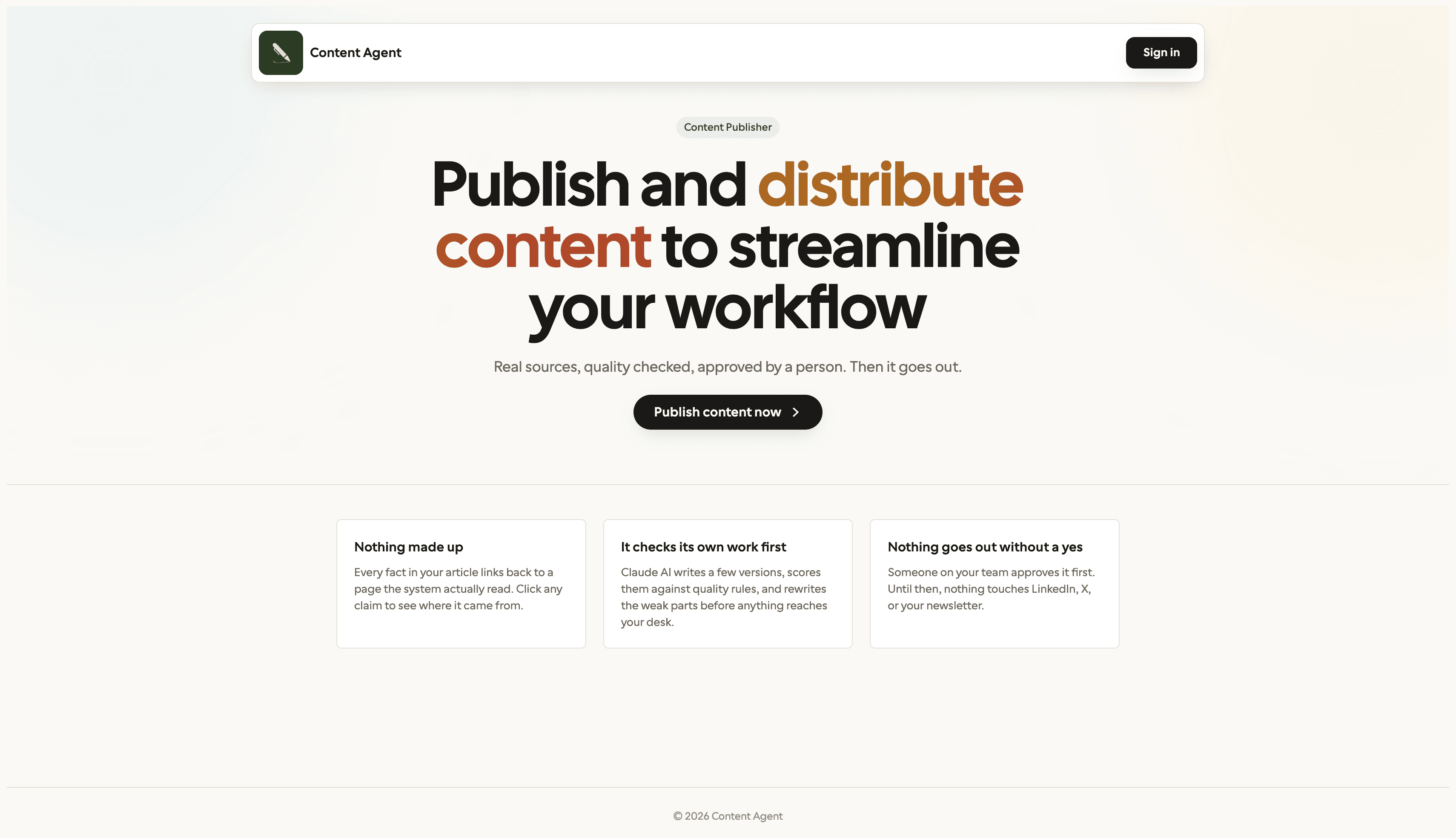 AI Content Publisher preview