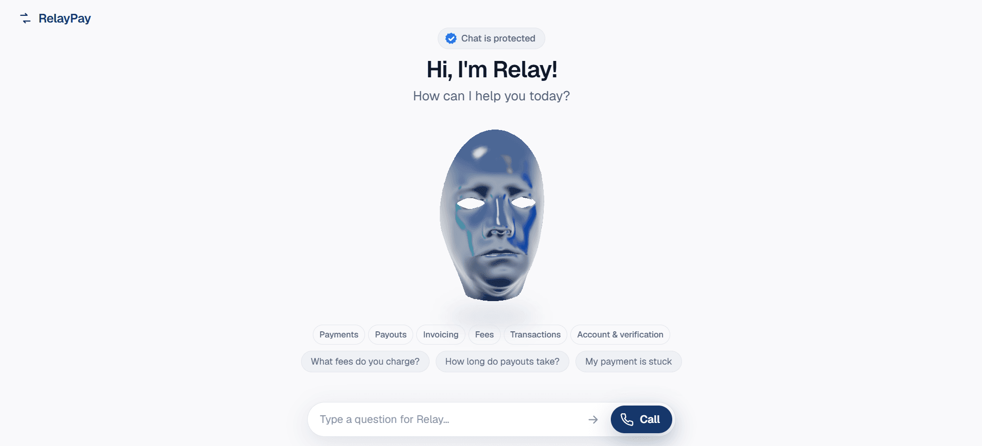 RelayPay Voice Support Agent preview