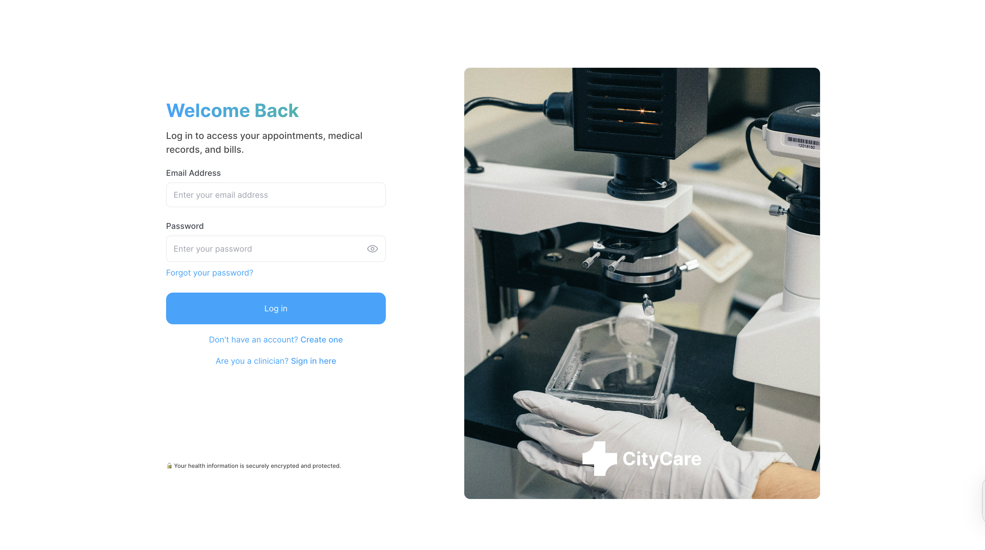 City Care — Healthcare Management System Screenshot
