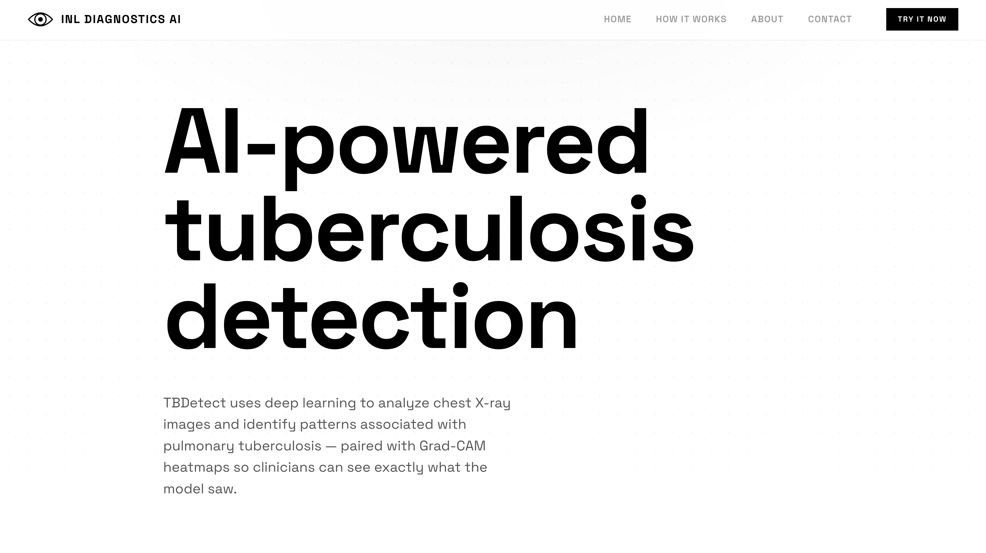INL Diagnostics — AI-Powered Tuberculosis Detection Screenshot